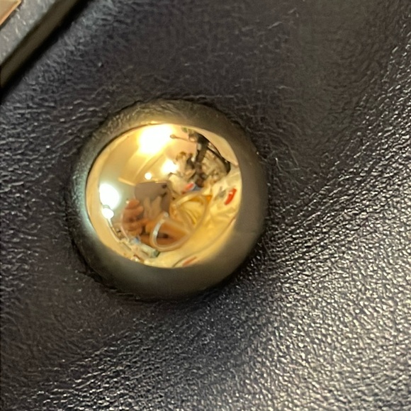 Valentino Garavani Navy Rockstud Calfskin Leather Tote With Shoulder Strap - Picture 13 of 16